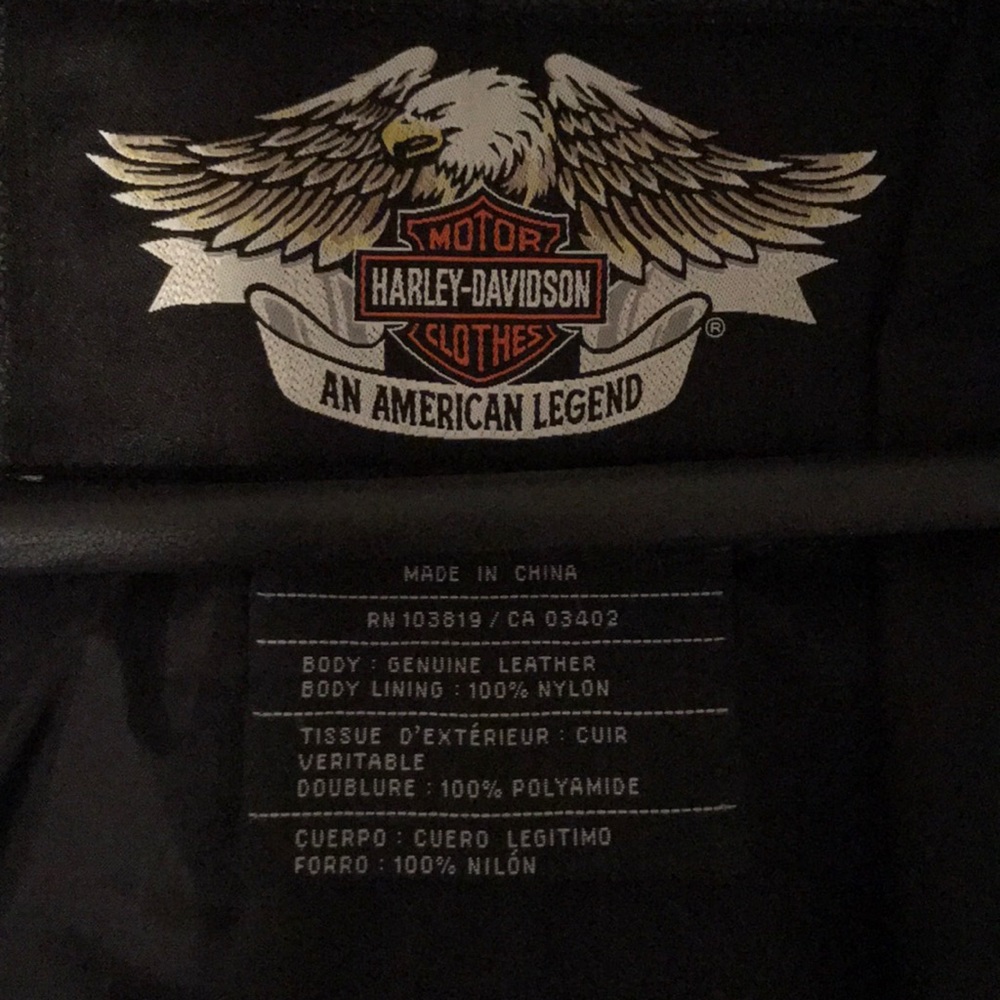 Original Harley Davidson leather coat size XL - Picture 2 of 5